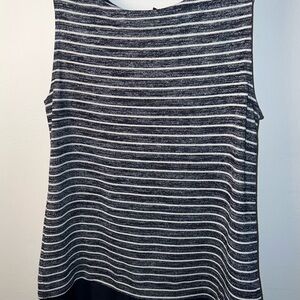 Banana Republic Black and White Striped Tank Top